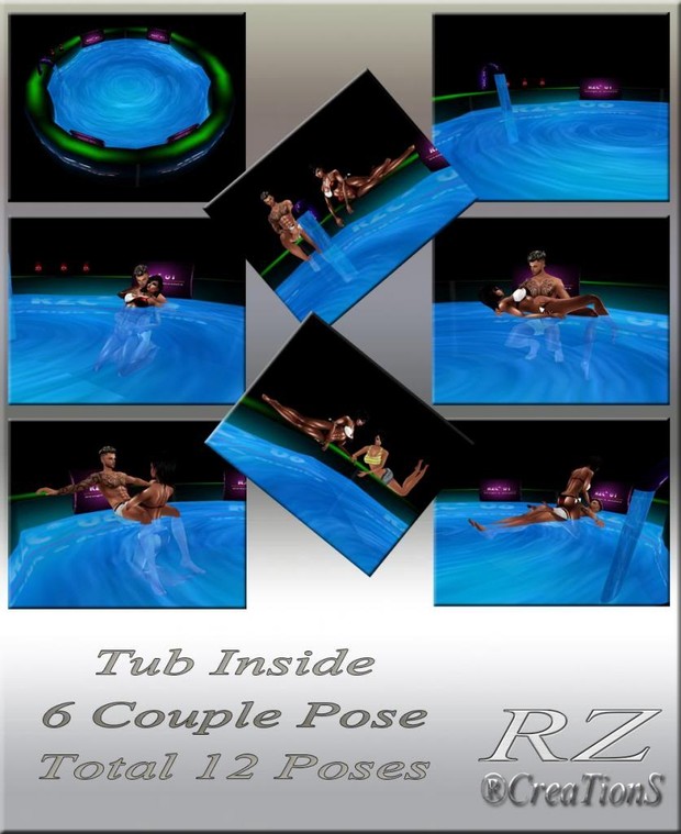 162. Tub Inside With 12 Poses Furniture Mesh