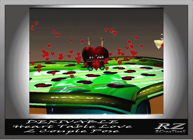 156. Valentine Table 1 Poses With Particles Mesh Furniture
