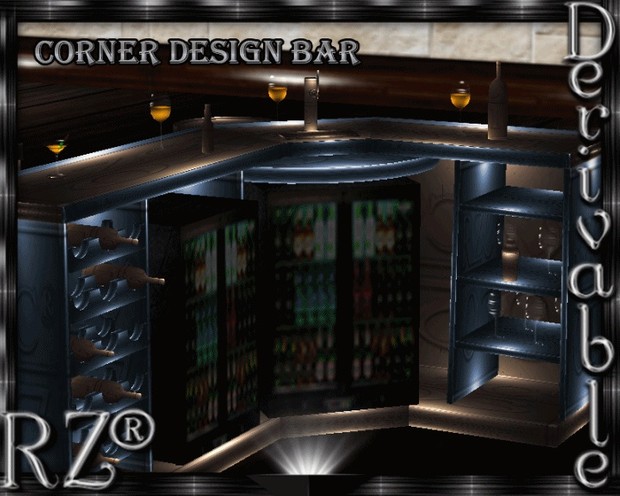 158. Corner Design Bar Mesh Furniture