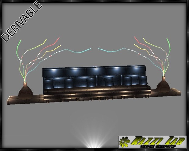 189. Wall Deco Couch Set Mesh Furniture