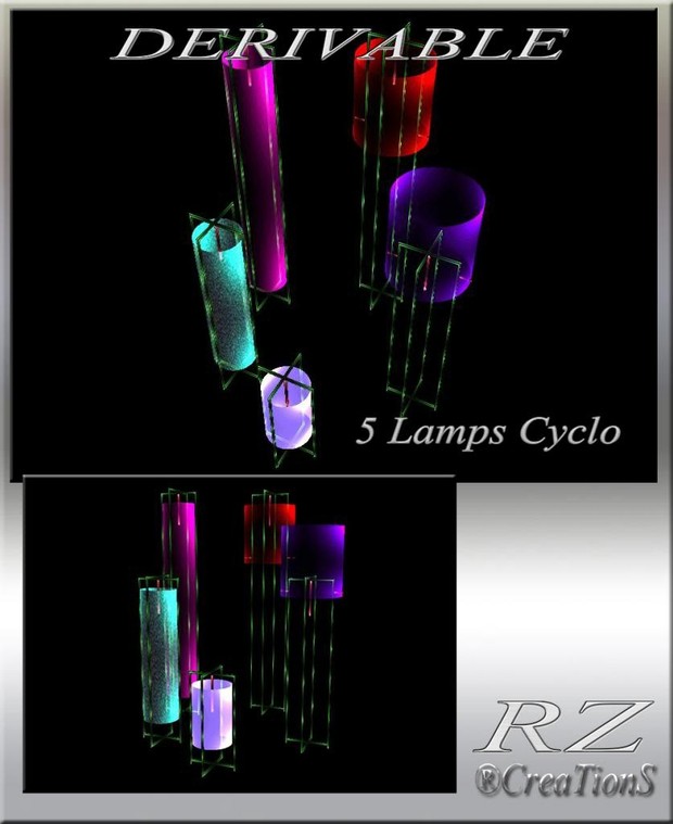 174. 5 Lamps Cyclo Decoration Mesh Furniture