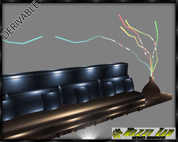 189. Wall Deco Couch Set Mesh Furniture