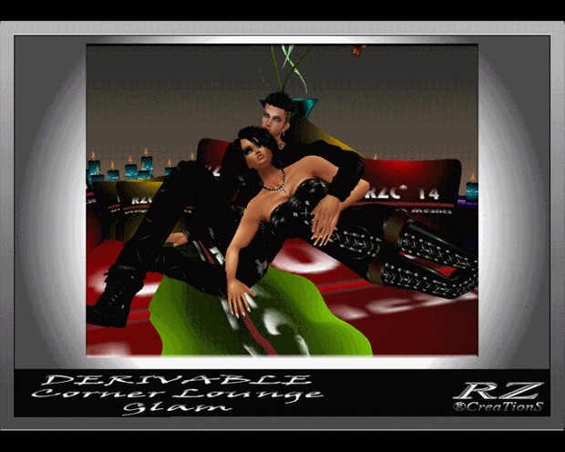 74. Corner Lounge Glam Mesh Furniture
