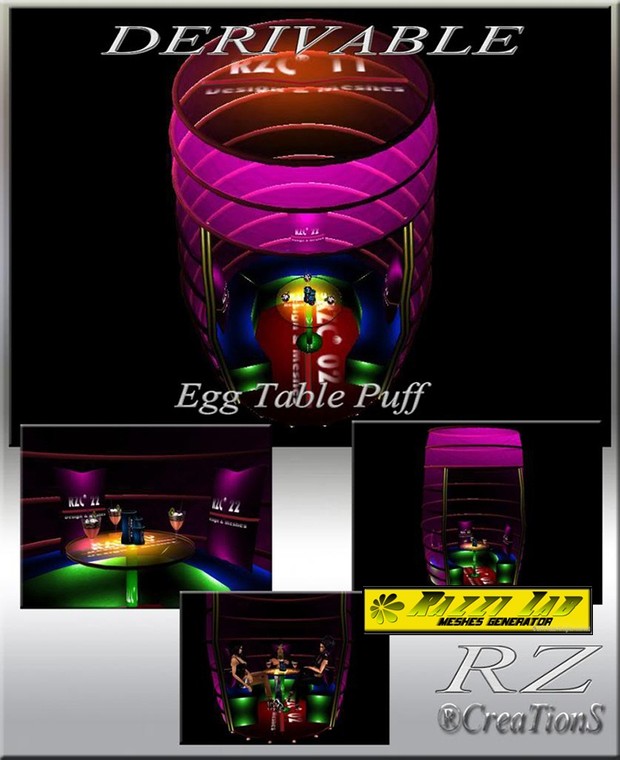 81. Egg Table Puff Mesh Furniture