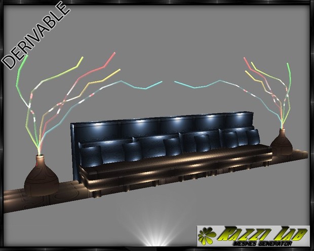 189. Wall Deco Couch Set Mesh Furniture