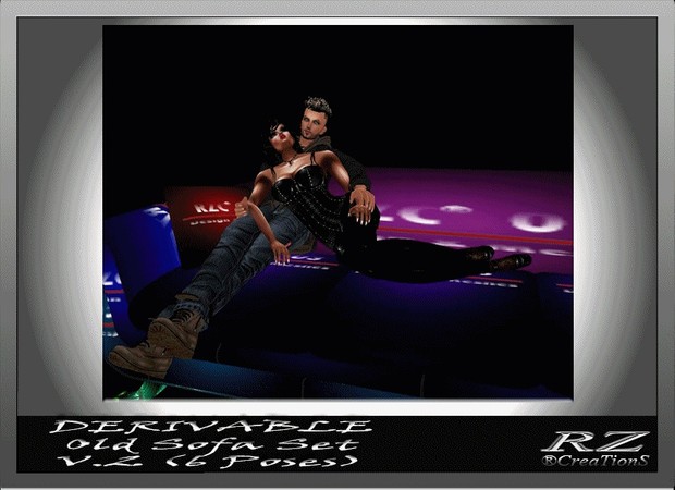 161. Old Sofa V2 With 6 Poses Furniture Mesh
