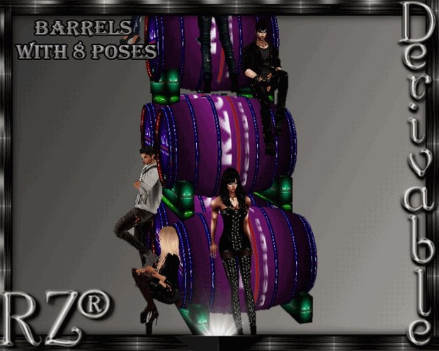 78. Barrels 8 Poses Mesh Furniture