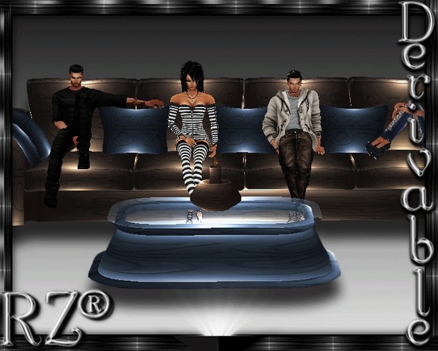 127. Tiki Couch 2015 With Poses Mesh Furniture