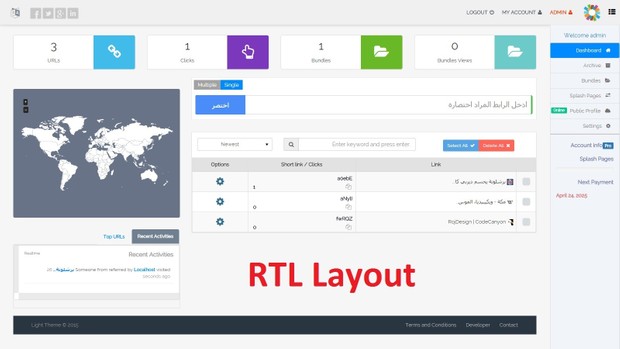 Light Theme for Premium URL Shortener