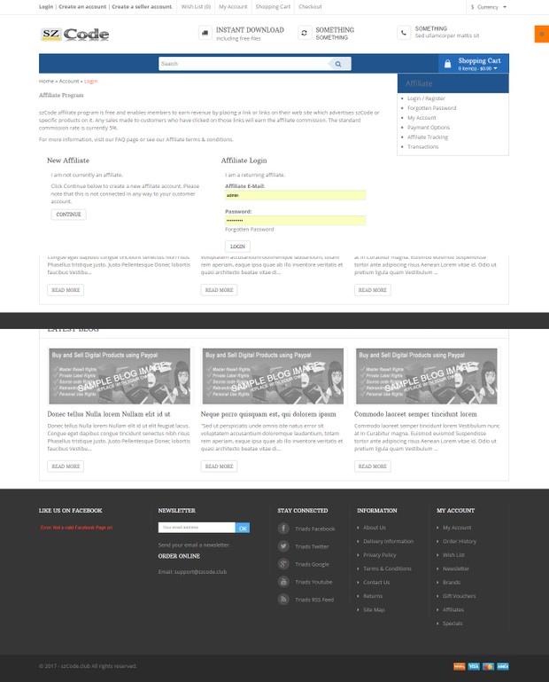 SzStore MULTI-VENDOR AUTOMATED DIGITAL DELIVERY STORE SHOPPING CART PHP SCRIPT 3.0