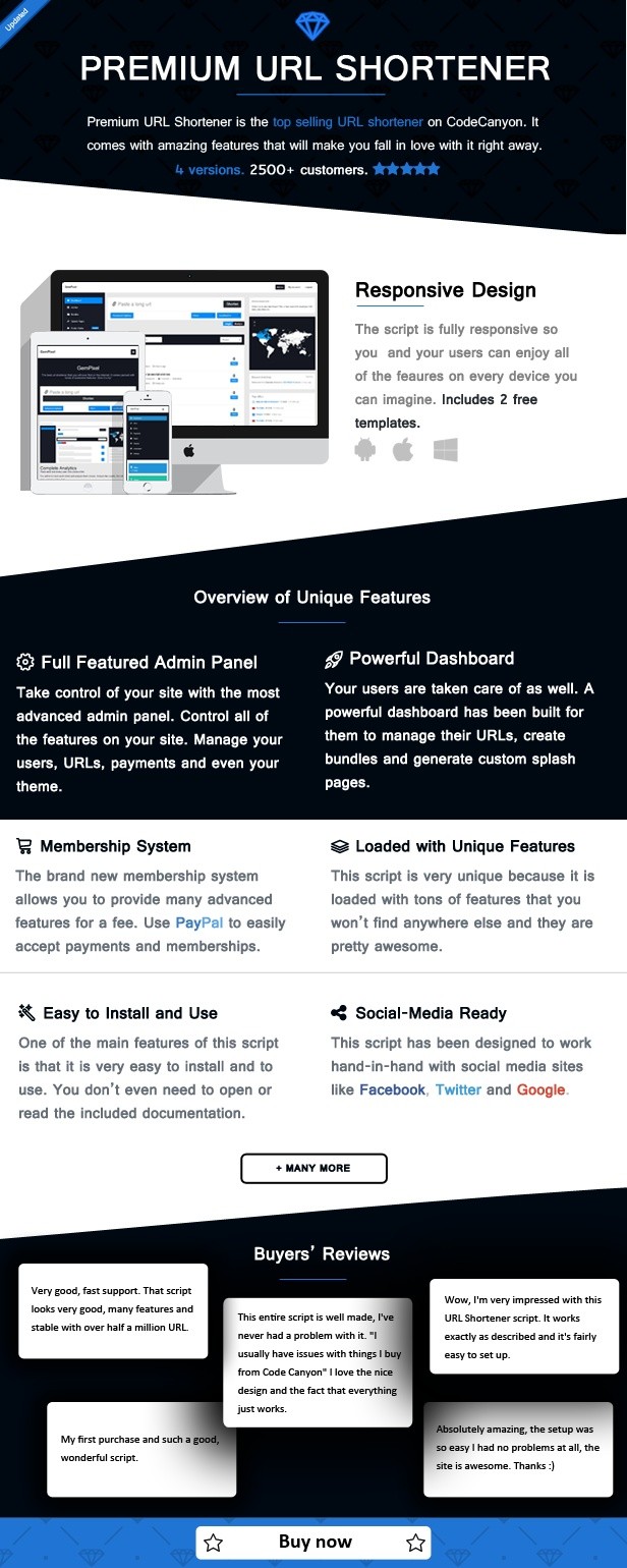 Simplex Theme for Premium URL Shortener