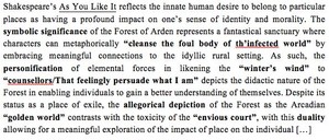 How To Make A Good Thesis Statement For An Essay Belonging As You Like It Essay Example Of Essay Writing In English also Proposal Essay Outline The Darkling Business Essay Examples