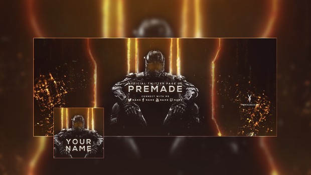 Call Of Duty BO3 - Twitter Header & Avatar