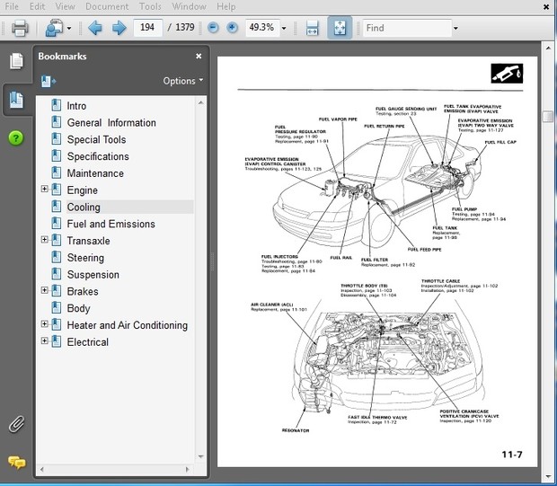 Honda Accord 1994 Repair Manual