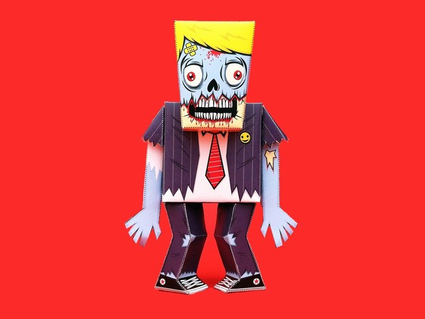 Dead Worker Zombie Papertoy
