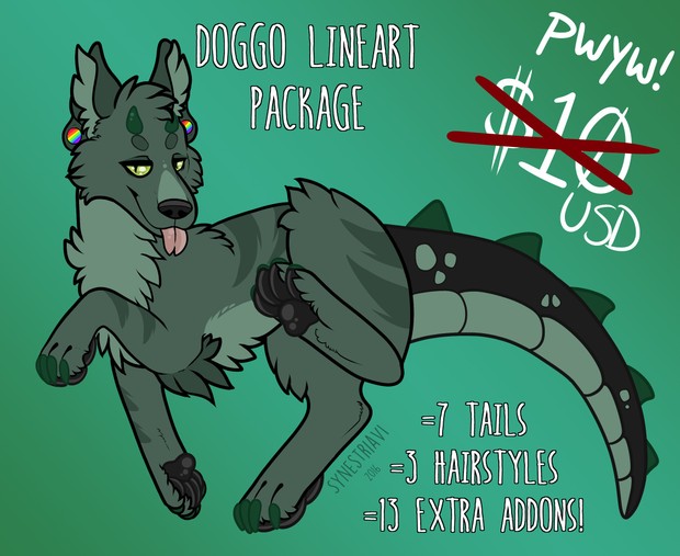 Doggo Lineart Package!