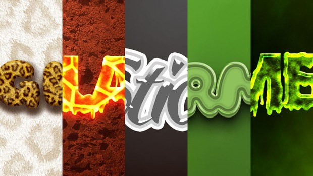 5 Photoshop Professional text effects / 5 efectos profesionales de texto para Photoshop