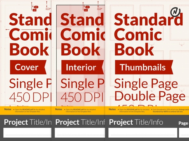 Standard Comic Book Page Template for Procreate