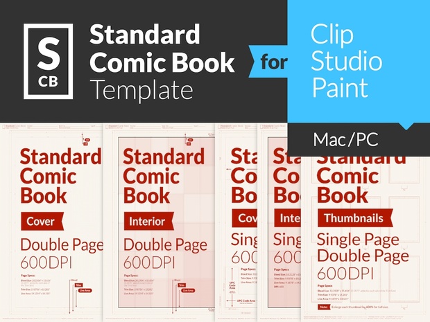 Standard Comic Book Page Template for Clip Studio Paint