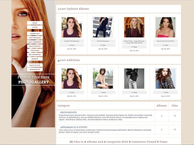 Coppermine Theme - 02
