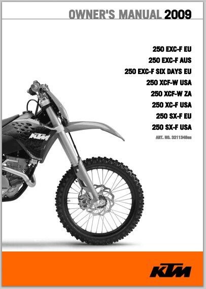 2009 KTM 250 EXC-F Owner Manual pdf Download