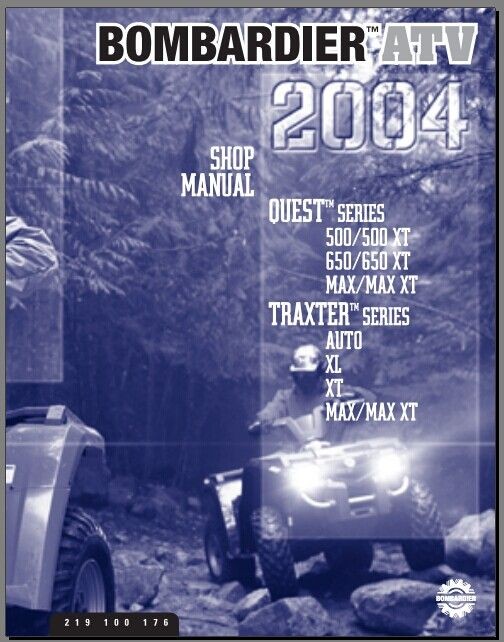 Bombardier 500/500XaT,650/650XT,MAX/MAX XT auto/xl,xt,max/max xt shop repair manual