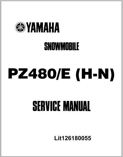 1984-1989 Yamaha PZ480/E (H-N) Phazer Snowmoblile Workshop Service Repair Manual Download