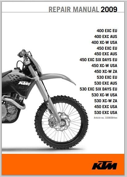 2009 KTM 400 450 530 XC-W EXC SIX DAYS Service Manual pdf download