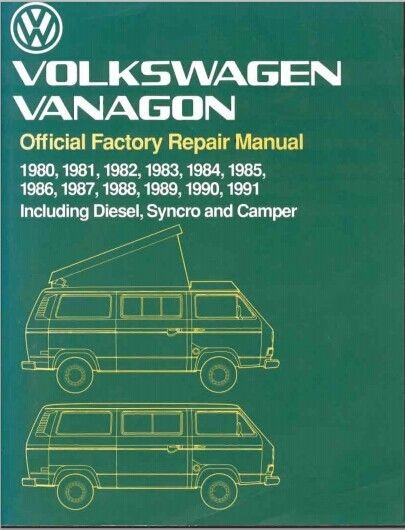 1980-1991 VW Volkswagen Vanagon T3 Factory Repair Manual Download