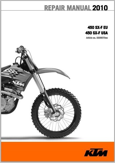 2010 KTM 450 SX-F Workshop Service Repair Manual Download