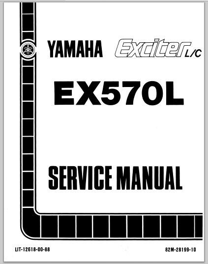 1987 Yamaha EX570L Exciter L/C Snowmoblile Workshop Service Repair Manual Download