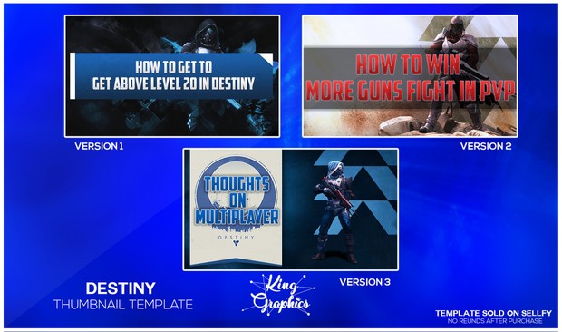Destiny Thumbnail PSD Template