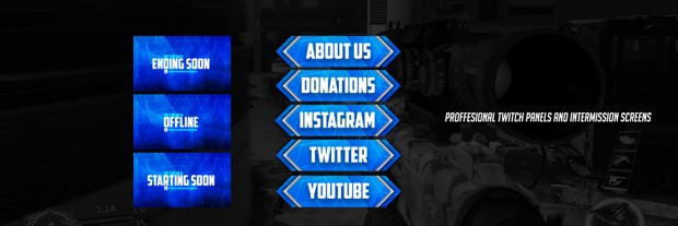 Custom Professional Twitch Panels and Intermission Screens