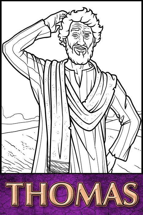 The Apostles of Jesus Christ: Thomas Coloring Page - BibleHeroes.Art Store