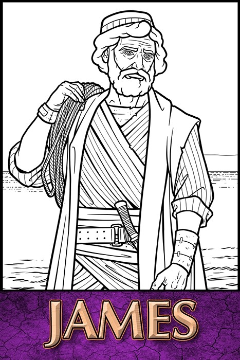 The Apostles of Jesus Christ: James Coloring Page - BibleHeroes.Art Store