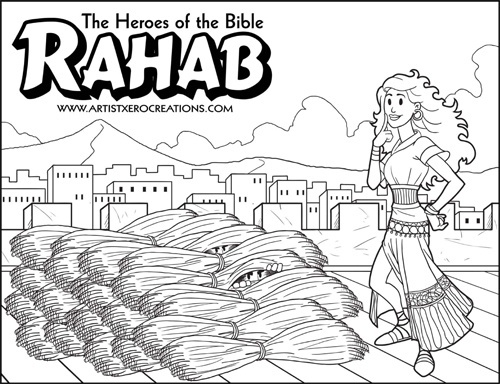 The Heroes of the Bible Coloring Pages: Rahab