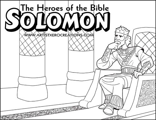 The Heroes of the Bible Coloring Pages: Solomon