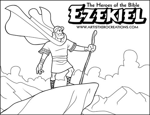 The Heroes of the Bible Coloring Pages: Ezekiel