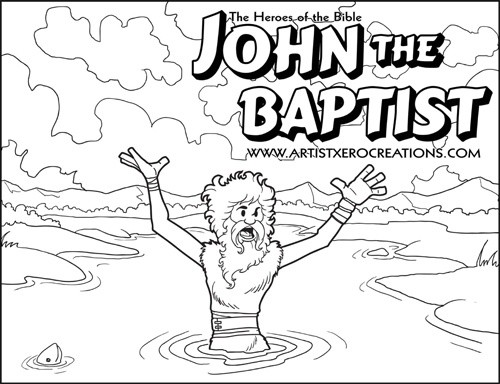The Heroes of the Bible Coloring Pages: John the Baptist