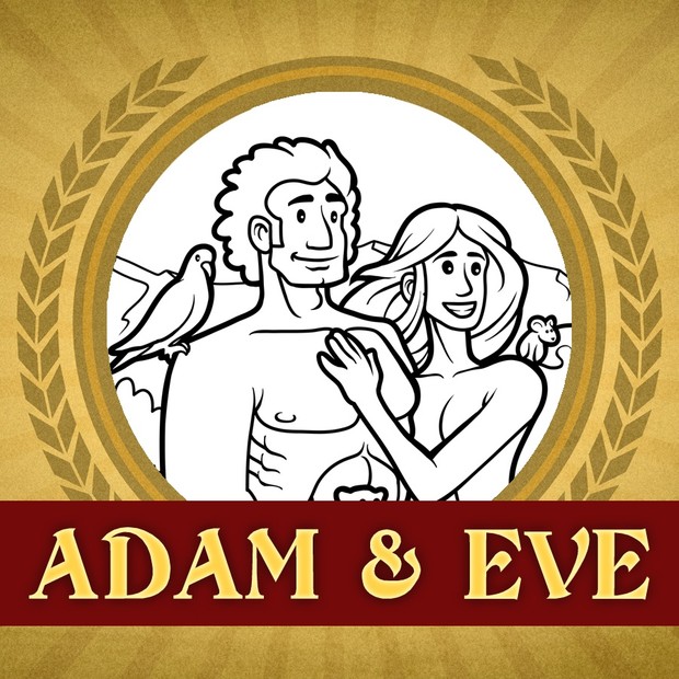 The Heroes of the Bible Coloring Pages: Adam & Eve