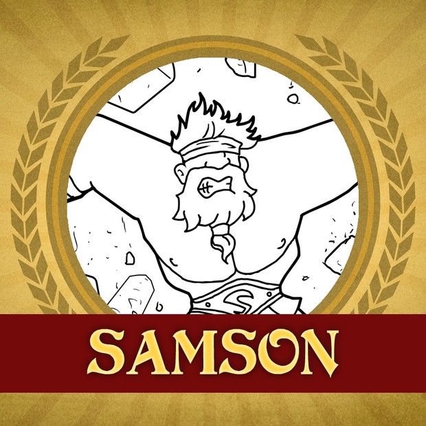 The Heroes of the Bible Coloring Pages: Samson