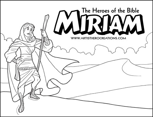The Heroes of the Bible Coloring Pages: Miriam