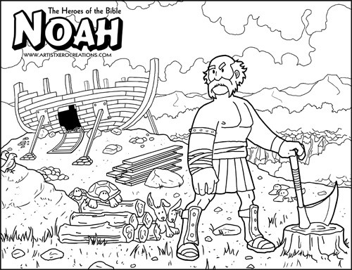 The Heroes of the Bible Coloring Pages: Noah