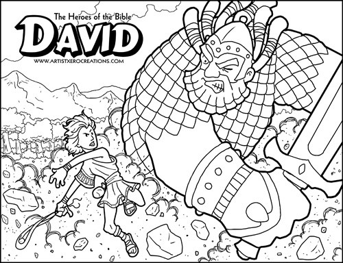 The Heroes of the Bible Coloring Pages: David