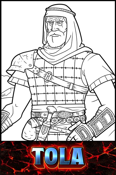 The Judges of Israel: Tola - The Heroes of the Bible Coloring Pages