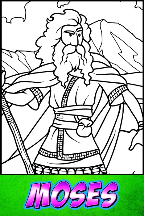 The Heroes of the Bible Coloring Pages: Moses and the - BibleHeroes.Art