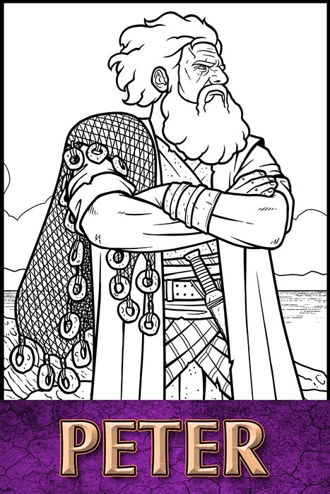 Download The Apostles of Jesus Christ: Peter Coloring Page - The Heroes of the Bible Coloring Pages