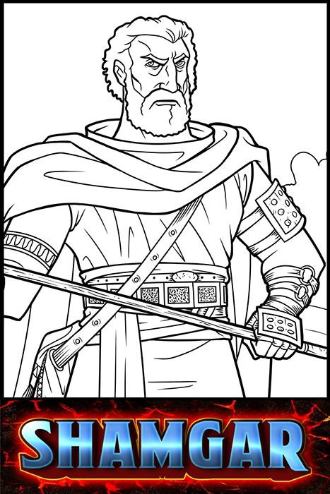 The Judges of the Bible: Shamgar - The Heroes of the Bible Coloring Pages