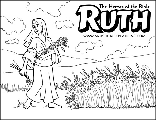 The Heroes of the Bible Coloring Pages: Ruth