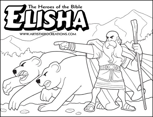 The Heroes of the Bible Coloring Pages: Elisha